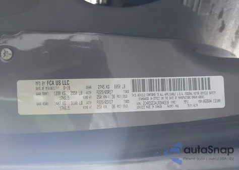 2018 Dodge Grand Caravan Gt из США, поврежденный, VIN 2C4RDGEG4JR344318